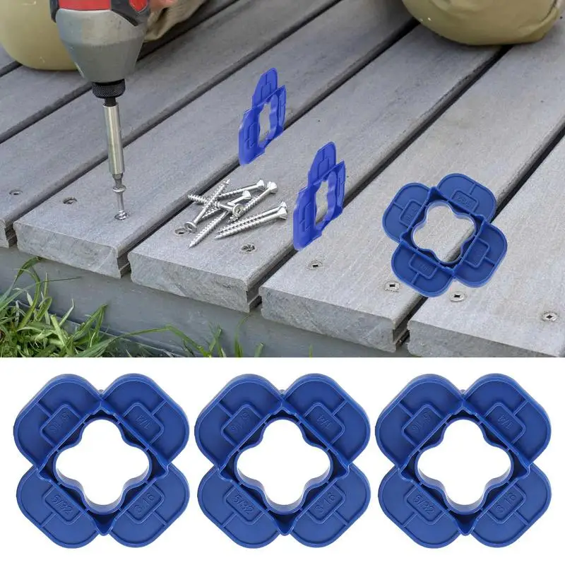 Deck Board Spacers 6-Pieces Multi-Size Decking Board Spacing Tools Precision Control Board Alignment Gear For Basement Park