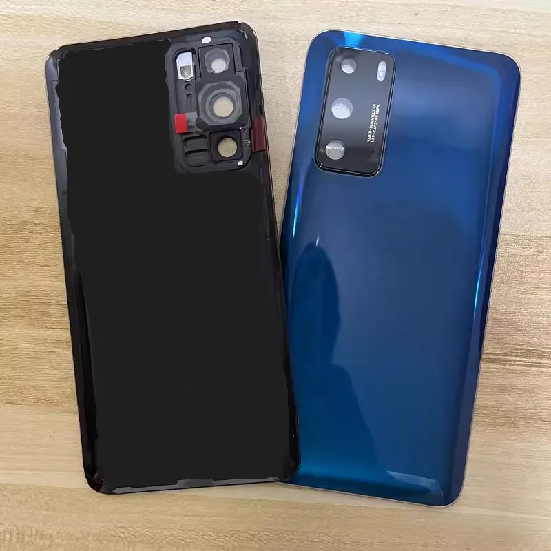 P 40 Back Cover For Huawei P40 Rear Housing Battery Glass Case Replace Phone Repair Spare Part + Camera Lens