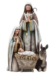 27cmH Holy Family Figure with Donkey