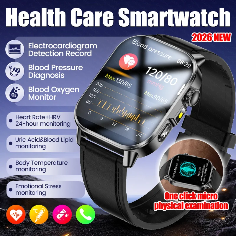 

Новые умные часы для женщин и мужчин с функциями ЭКГ, измерения давления, пульса, уровня мочевой кислоты, жировых отложений в крови, температуры, физического обследования, Bluetooth-звонков.