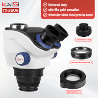 TX-350e V1.1 Trinocular Continuous Zoom Stereo Microscope 7-50X WF10X/23mm Eyepiece Suitable for Mobile Phone PCB Welding Tool