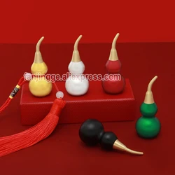 Small Gourd Pendant Car Jewelry Open Hollow Five Element Wu Lou Hu Lu Feng Shui Ornament Copper Aluminum metal Home Decoration