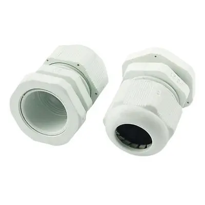 

2 шт. белых пластиковых водонепроницаемых кабельных вводов/соединителей