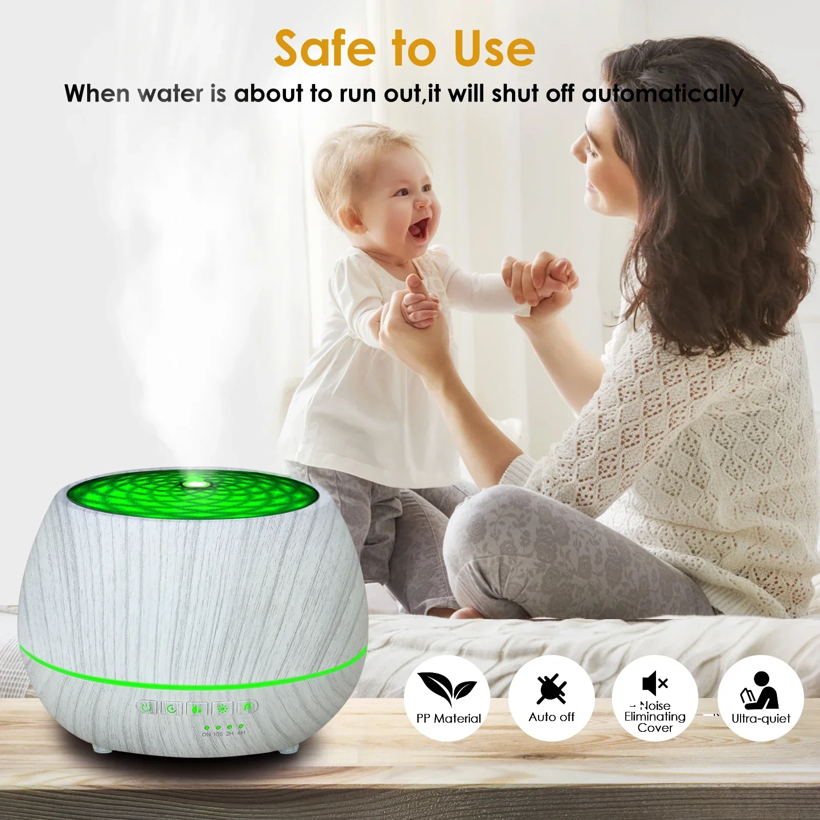 Tuya WiFi Umidificatore Essenziale Aroma Diffusore di Olio Smart Home Ad Ultrasuoni 400ml Umidificatore Mist Maker per Alexa Google
