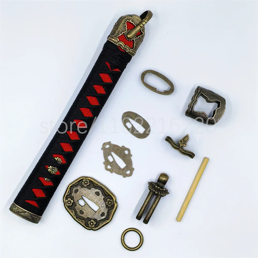 

A Set Good Quality Tsuka For Japanese Military Sword TaChi Samurai Katana Guard Tsuba+Handle+Koiguch Fittings