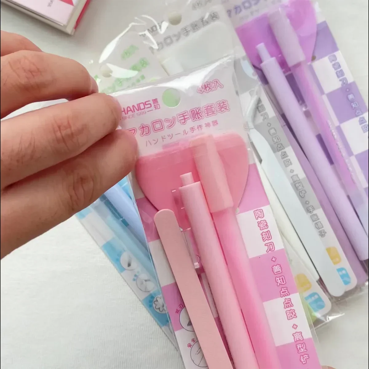 High Quality 4Pcs Scrapbooking Tools Kit - Dot Glue Pen, Carving Knife, Shovel, Tweezers for DIY Craft & School Art Projects image 4