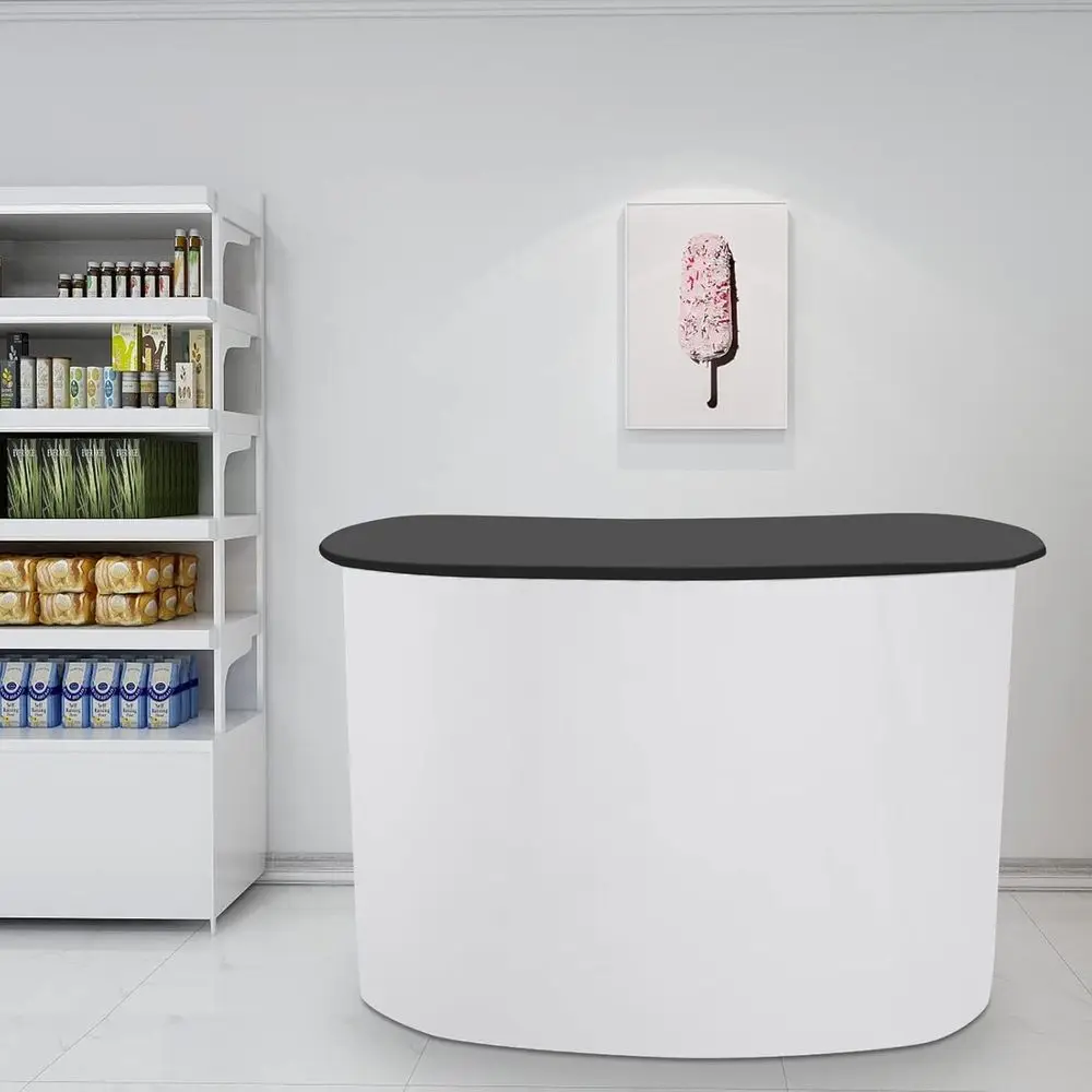 Up Trade Show Sn Retion Desk Portable Exhibition Trade Area Table Stand Promotion Retail Display Counter Supermarket, Lobby, Sto