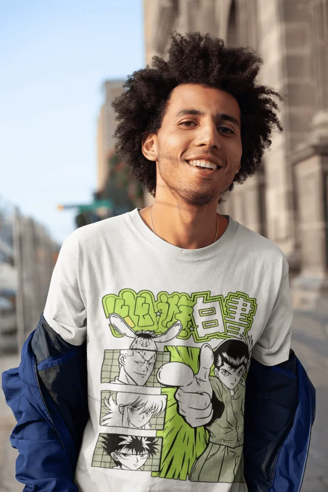 Футболка Yu Yu Hakusho Yusuke Hiel Kuwabara и Kurama, подарочная рубашка в стиле аниме, все размеры