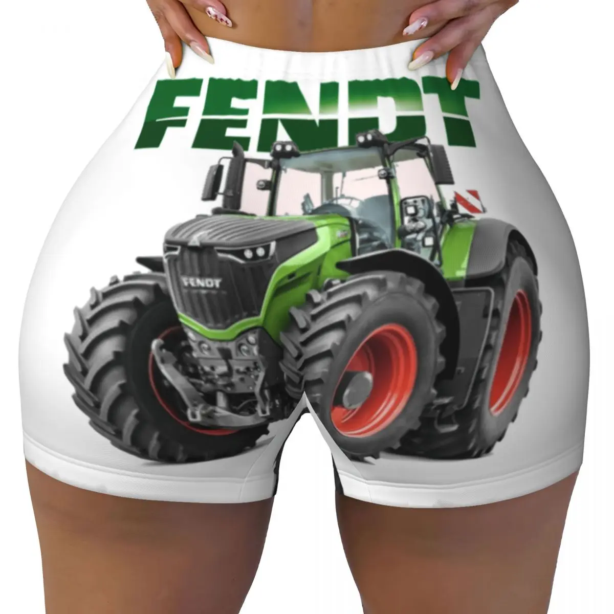 Custom Fendt Tractor Gym Biker Running Shorts Women's Workout Yoga Shorts