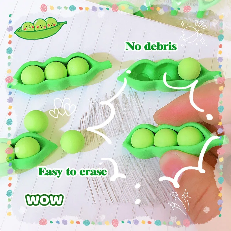 Kawaii 3 قطعة ممحاة قلم رصاص بشكل جذاب تعزيز ممحاة مطاطية مضحك لوازم مكتبية مدرسية تعزيز القرطاسية مكتب والهدايا