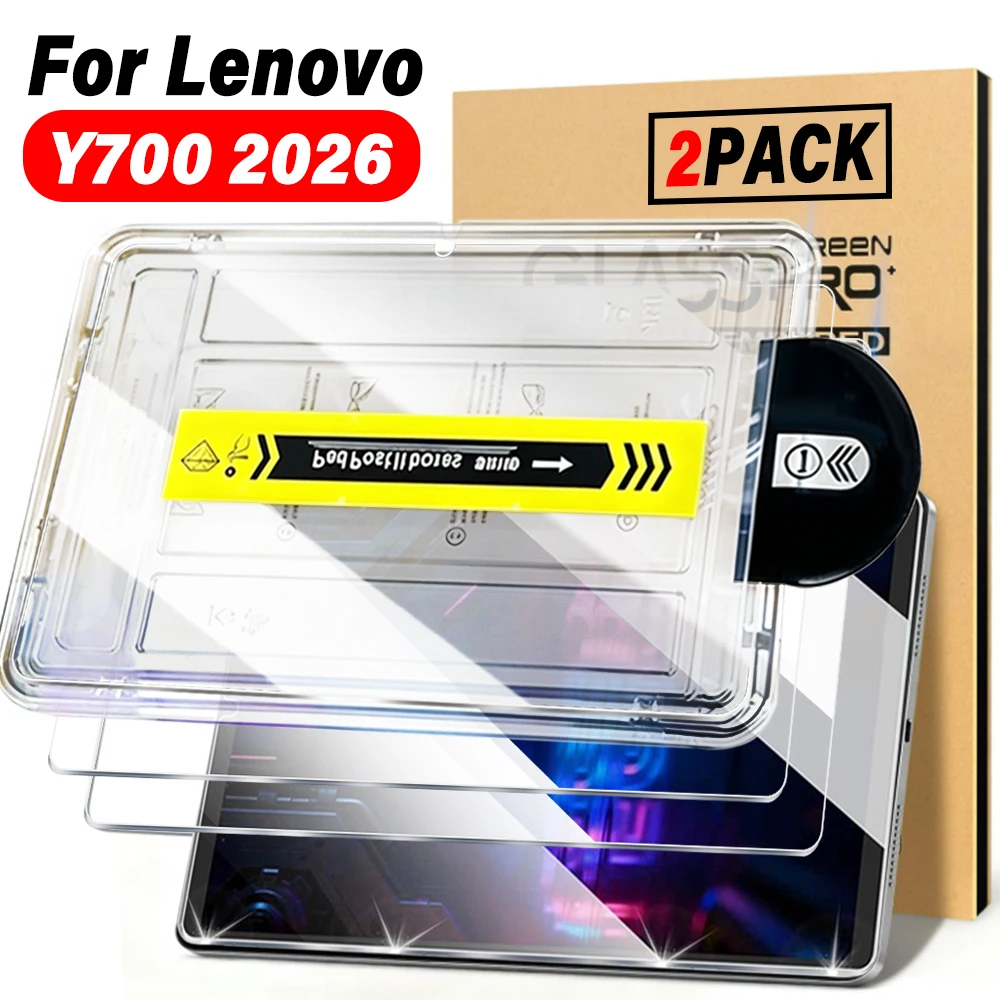 1-2pack Easy To Install Tempered Glass Screen Protectors for Lenovo Y700 Dust-Free Auto Installation Kits for Lenovo Y700 2026