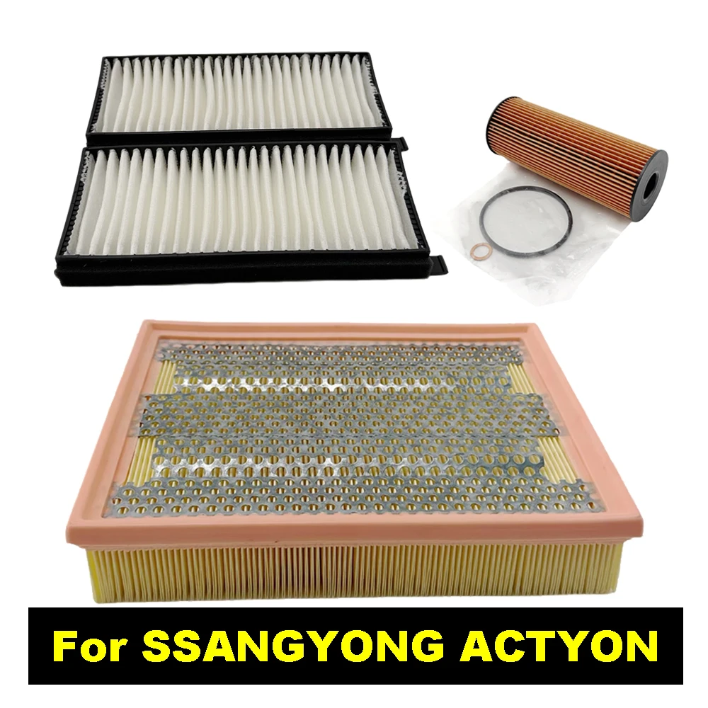 3pcs Filter Set For SSANGYONG ACTYON SPORTS MK1 MK2 KYRON 2006-2015 2012 2013 1041800109 2319009001 68111091A0 Air Oil Filter