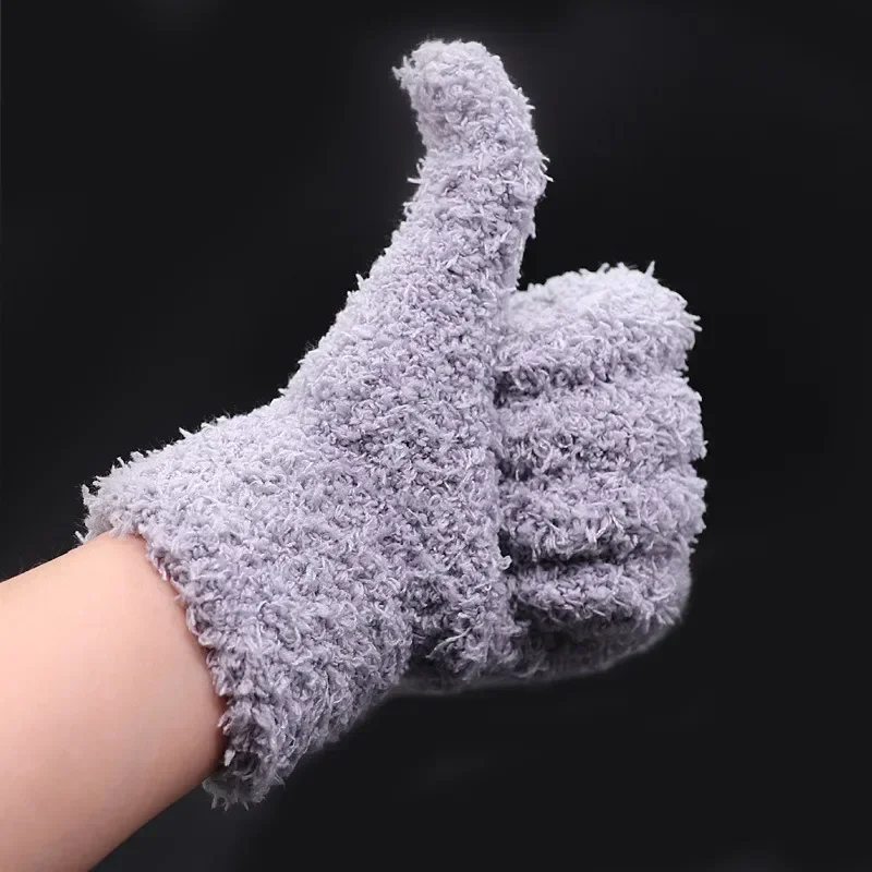 

New Wenwan Microfiber Gloves Coral Fleece Thickened Polishing Gloves for Walnut Vajra Beads Moistening Gloss Maintaining