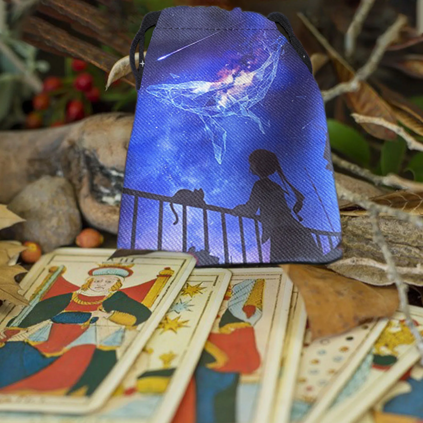 กระเป๋าสตางค์ TAROT กระเป๋าคอมโพสิตขนแกะกระเป๋าสตางค์ 5.12x7.09 นิ้ว TAROT Deck ผู้ถือกระเป๋าเครื่องประดับ PARTY ...