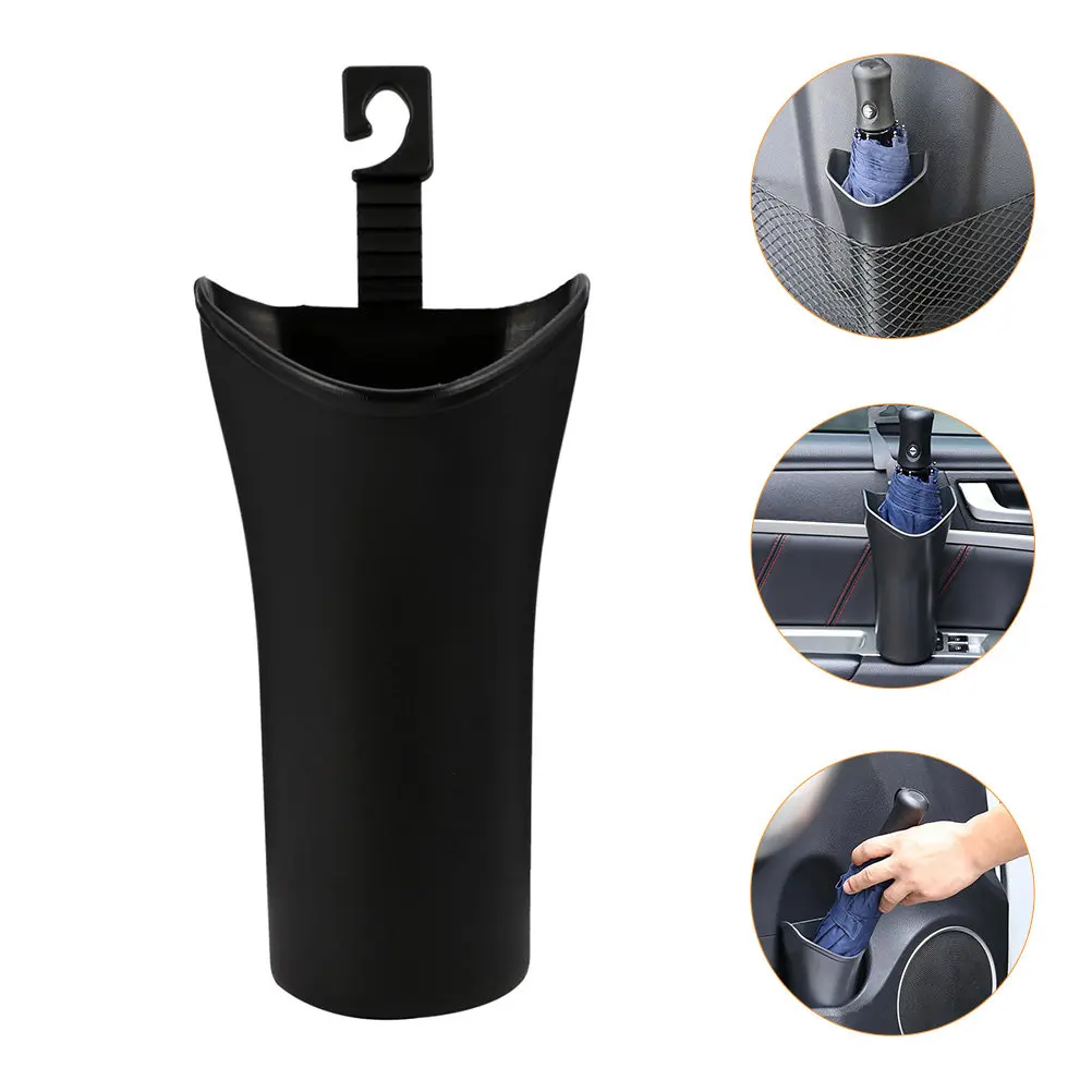 Car Umbrella Storage Bucket High-Quality Plastic Rainy Day Interior Organizer for Wet Umbrellas Seat Back Trash Bin Utility