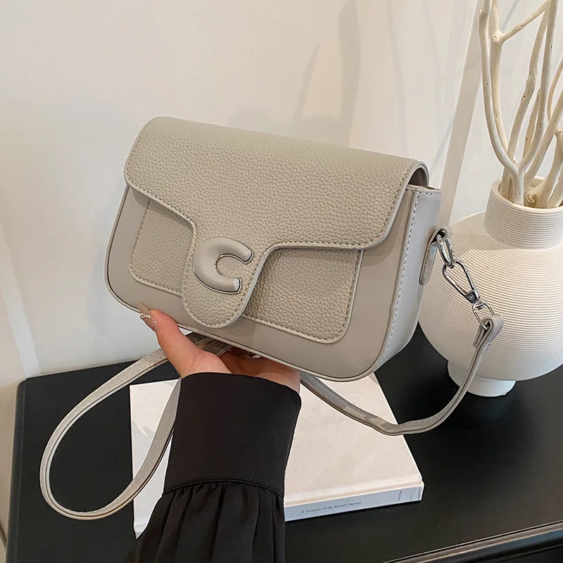 Women's Minimalist Retro Patchwork Bag - Color Block Small Square Bag, Niche Fashion Handbag for Commuting & Casual