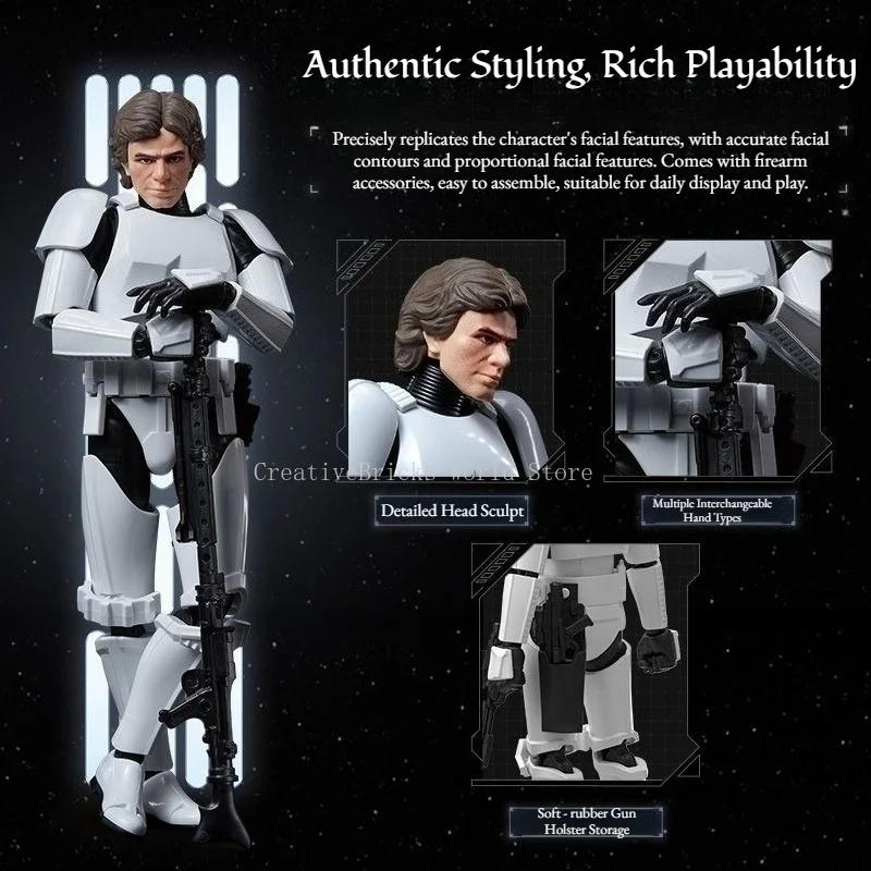 BLOKEES Star Wars Beyond Version Luke Skywalker Han Solo Building Block Figure Official Assembly Model Toy Home Decorations view 4