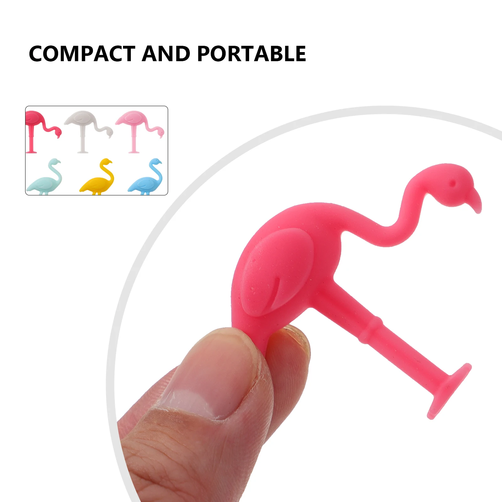 

6 Styles Glass Marker Charms Silicone Flamingo Drink Tags Party Accessories Beverages Markers Kitchen Bar Tools