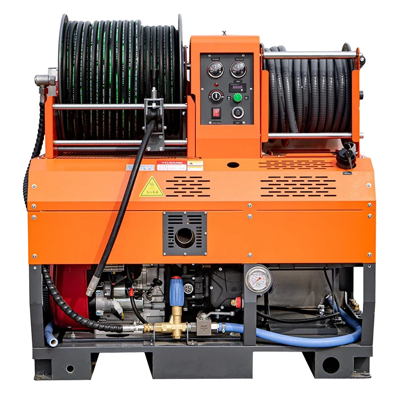 AMJETintelligent gasoline high-pressure cleaning machine sewer cleaning pipe dredging sewage pipe injection machine trailer type