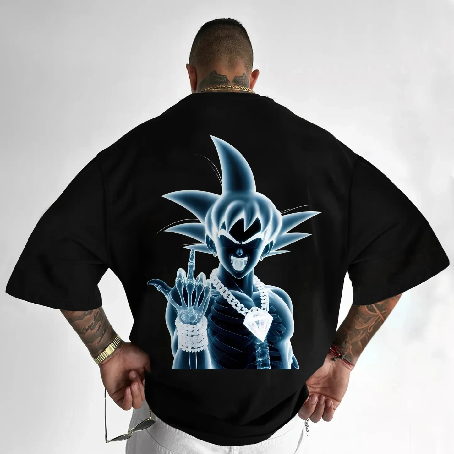 

Dragon Ball Collaboration Best-selling Summer Men's Sports and Lifestyle Large-sized Commuting Round-neck Short-sleeved T-shirt