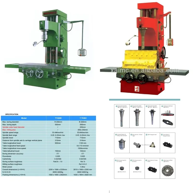 HCY Automobile Maintenance Equipment T7220 Cylinder Boring Milling Machine Motorcycle Engine Cylinder Block Vehicle Repair