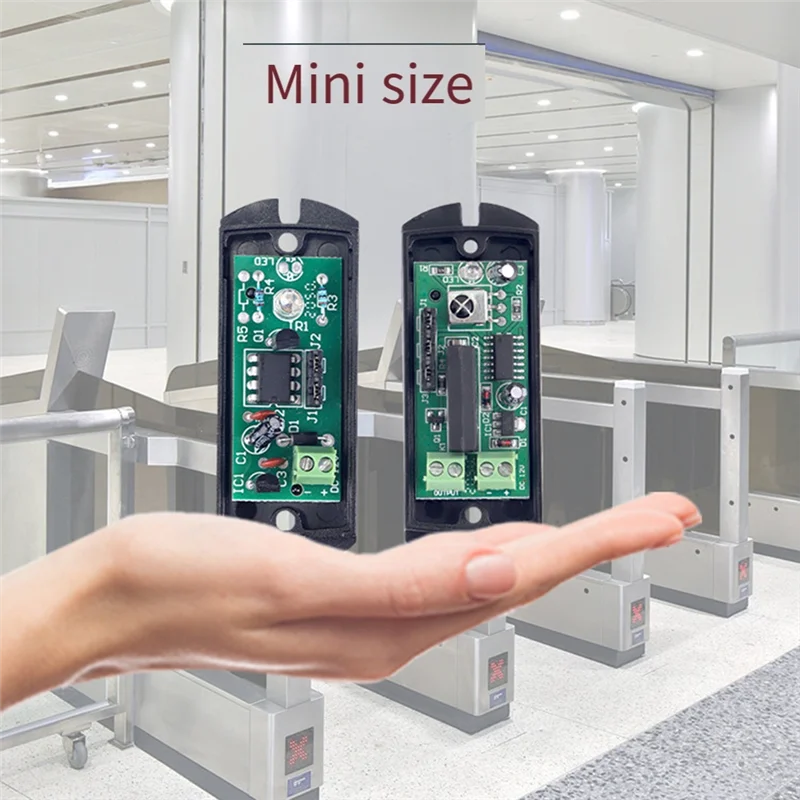 ABGI-Photocell シングル IR アラーム自動バリアフェンスセンサー検出器 15 メートルアクティブ赤外線警報システム