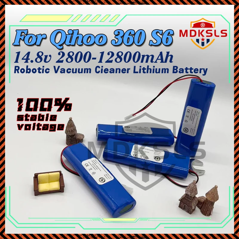 

Новинка 2025 года, 14,8 В, 2800 мАч-12800 мАч, 100% оригинальный аккумулятор, используемый для робота-пылесоса Qihoo 360 S6, компонентов