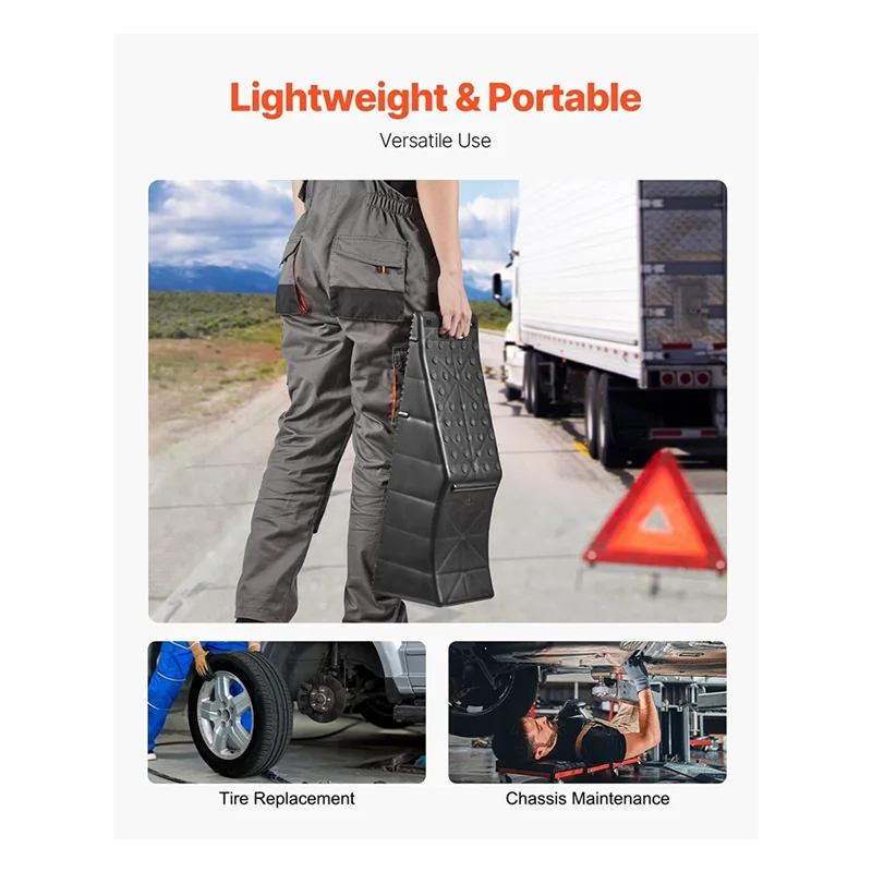 

AB61-Car Ramp Low Profile Car Service Ramp 20000 Lbs/10 Ton Loading Capacity 5.5" Lift Height Car Ramp Heavy Duty Tire Ramp,Car