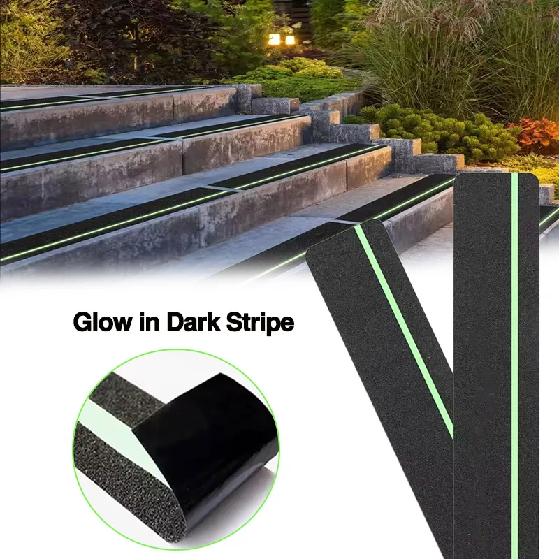 1/5/10 PCS Anti Slip Grip Tape With Glow in Dark Green Non Slip Traction Tape Abrasive Adhesive For Stairs Safety Tread Step