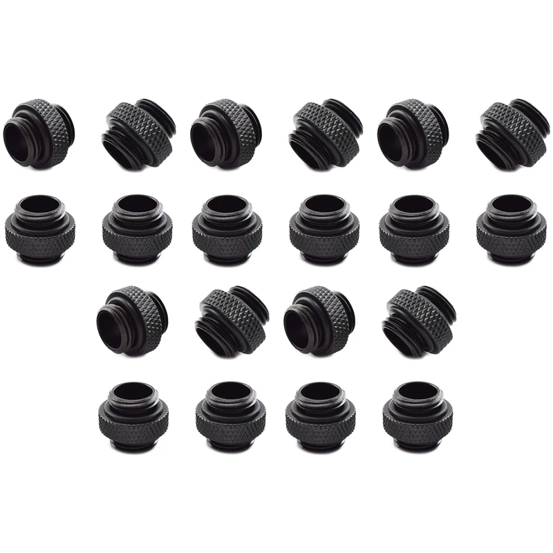 20-Pack G1/4 Inch 5Mm Male To Male Connector With Sealed O-Ring For PC Water Cooling Systems Extender Fitting