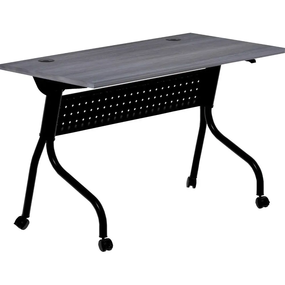 

Training Table, 23.6 x 48 x 29.5, Black Steel Frame with Charcoal Melamine Surface