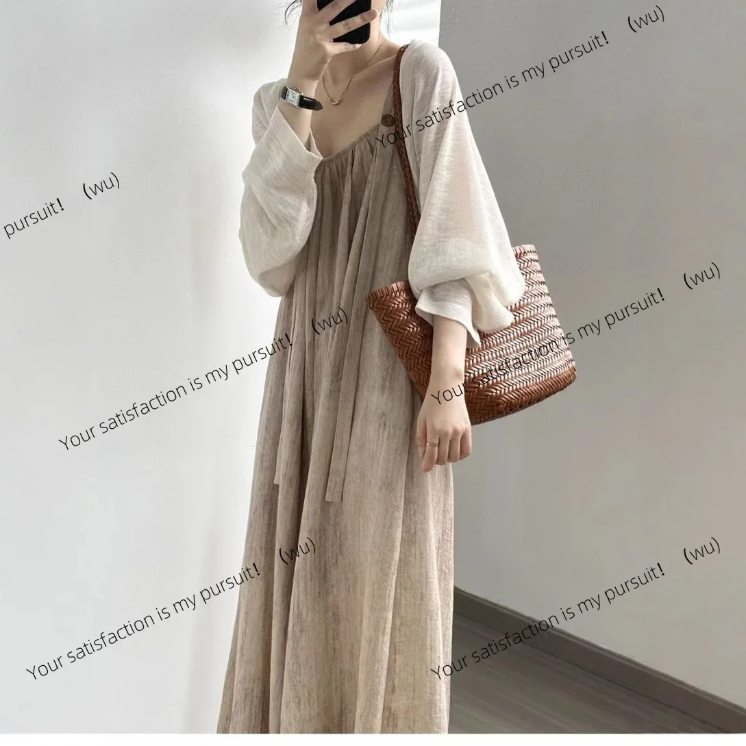 New large size overalls loose two-piece set fashionable and thin wide-leg pants skirt one-piece
