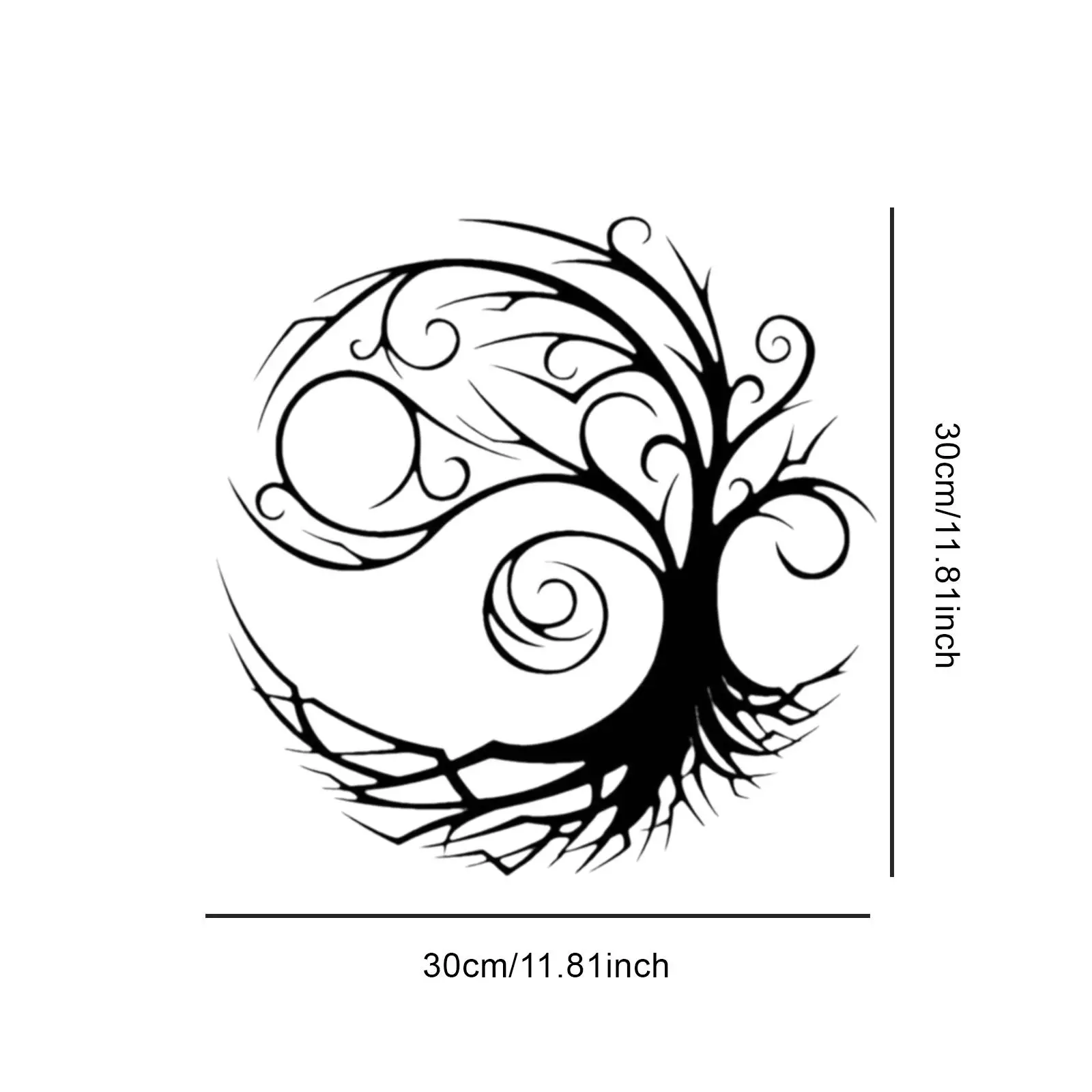 Artistic Metal Wall Sculpture Iron Tree Shaped Decor for Garden Wall Decoration Living Room Ornaments