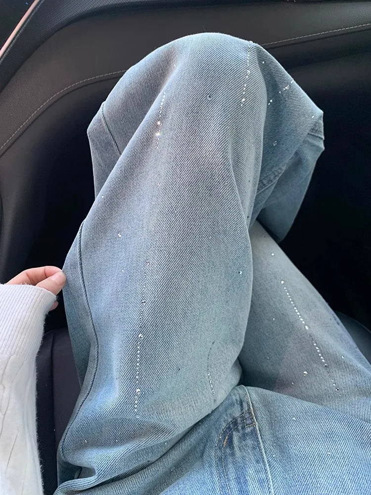 Baggy Jeans Y2K Woman Cropped Ankle Length Short Capri Regular Cut Light Thin Everyday Office Work Business Casual Comfortable