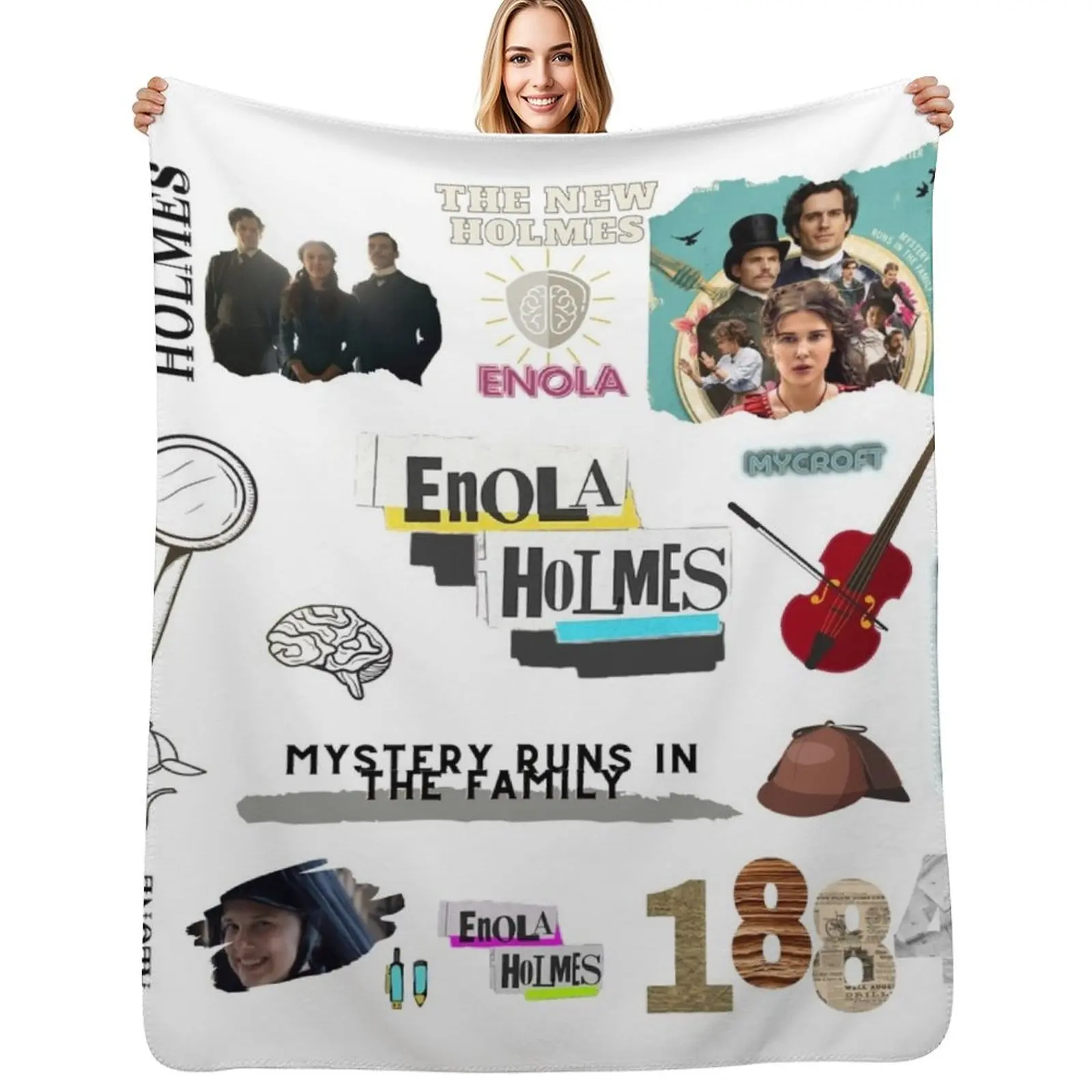 Enola Holmes Throw Blanket Flannel Fleece Soft Warm Throw Blanket