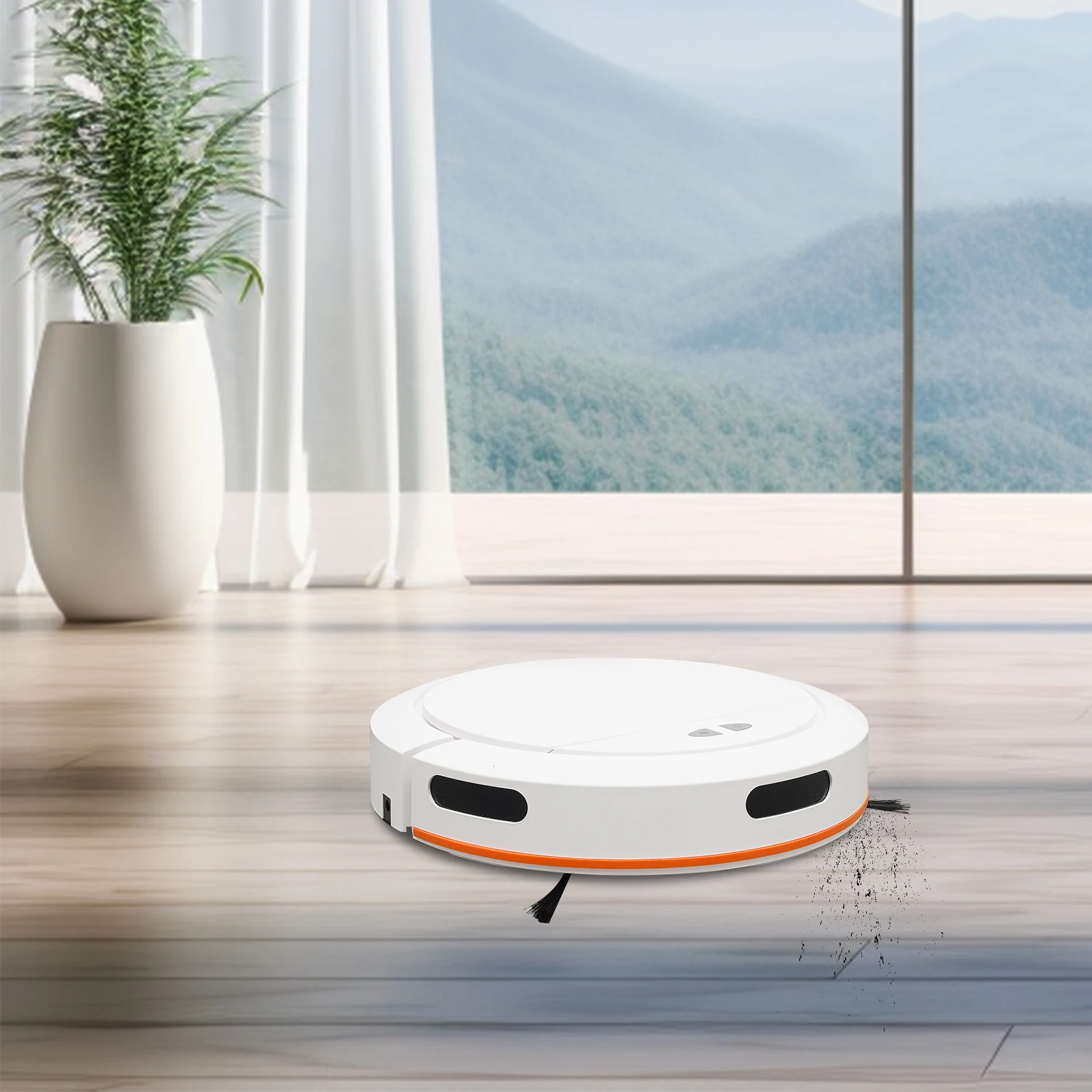 3-in-1 Smart Sweeping Robot, 2700Pa Strong Suction, 120min Runtime, Auto Recharge, Fits Floors Like Wood/Tile