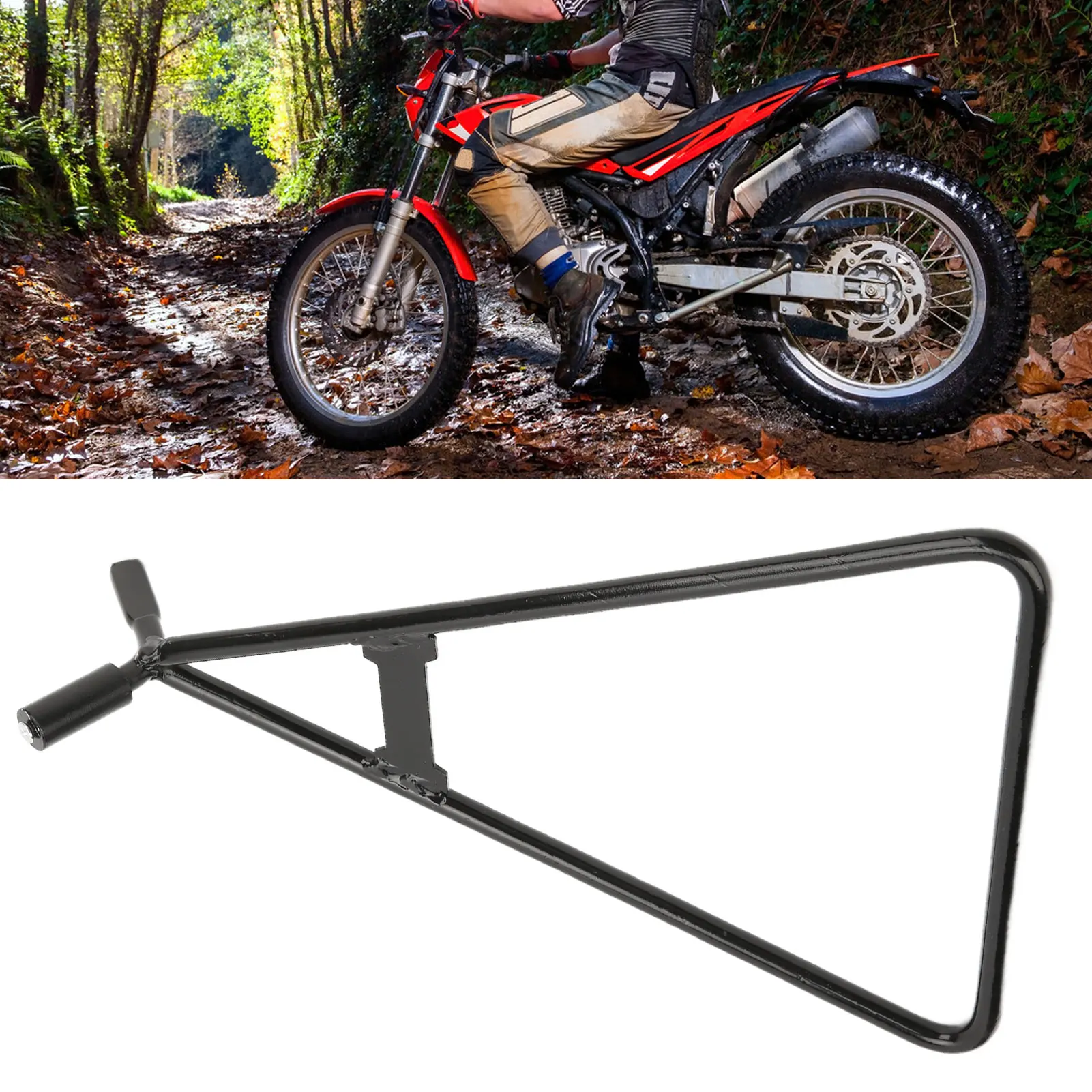 Triangle Side Stand Steel Alloy Kickstand Accessory Universal for Motorcycle Motocross Dirt Bike Universal Motorcycle Kickstand