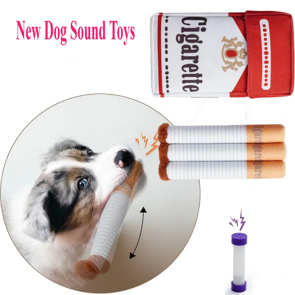 

Funny Interactive Puppy Dog Chew Squeak Toys Cigarettes Toys for A Dog Things for Dogs Accessories Plush Supplies Pet Products