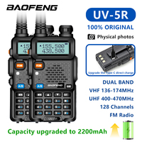 1PC/2PCS Baofeng UV-5R USB Long Range Ham Amateur With FM Radio Long Range Portable Two Way Radio Baofeng CB Radio Walkie Tal