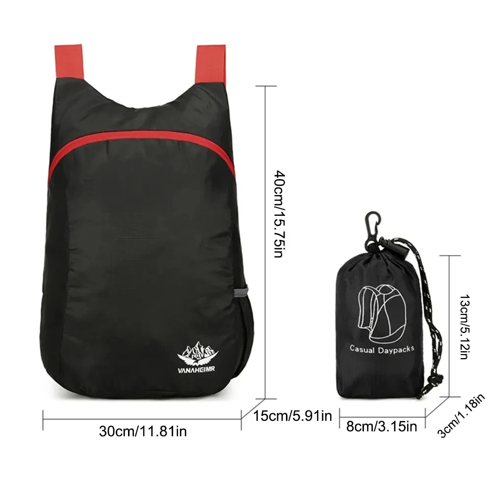 Travel Camping Outdoor Bag Wider Shoulder Straps Travel Duffel Backpack Nylon Fabric Slip Pocket Design for Foldable Gym Workout