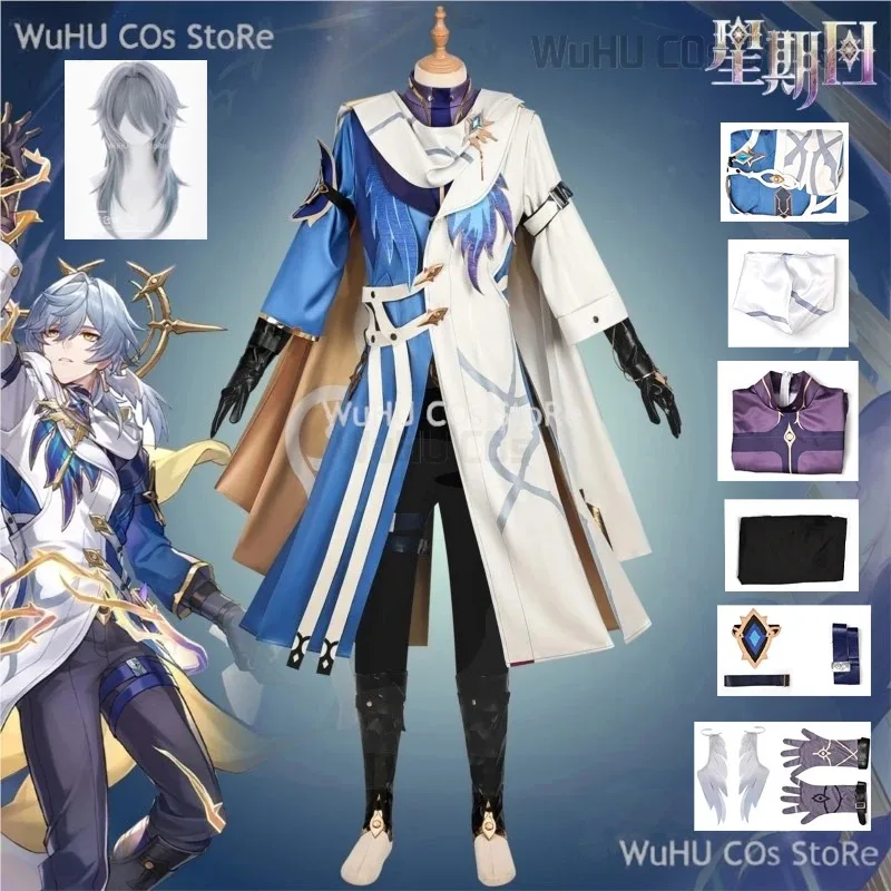 게임 혼카이 스타 레일 미스터 선데이 코스프레 의상 가발 스킨 로빈의 형제 역할 놀이 카니발 파티 슈트c;6,r'8;p'