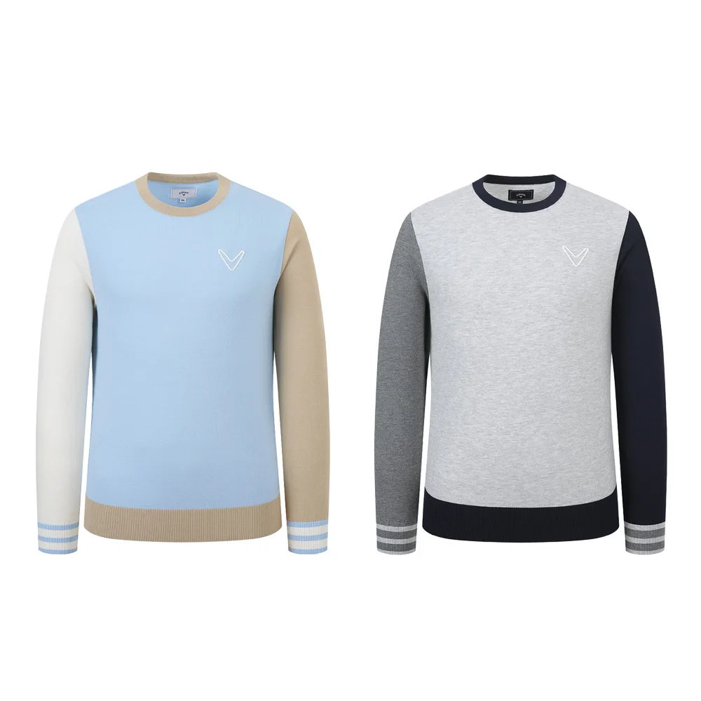 CALLAWAY Is The Charm of Dressing! Contrast Color Men's Knitted Sweater! High Quality, Warm Autumn Golf Clothing, Luxury!