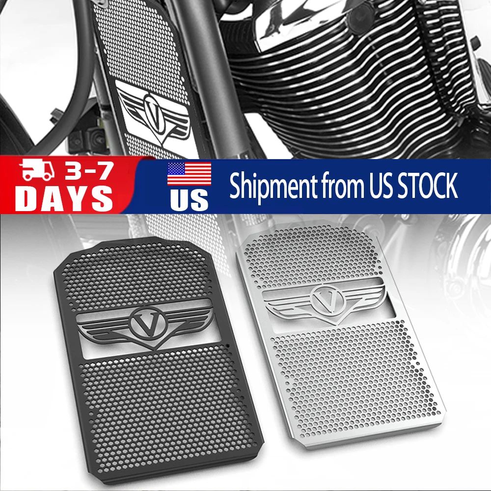 

FOR KAWASAKI Vulcan VN900 Classic LT 900 vn900 Custom 2007-2024 Steel Radiator Cover Bezel Grille Guard Protector