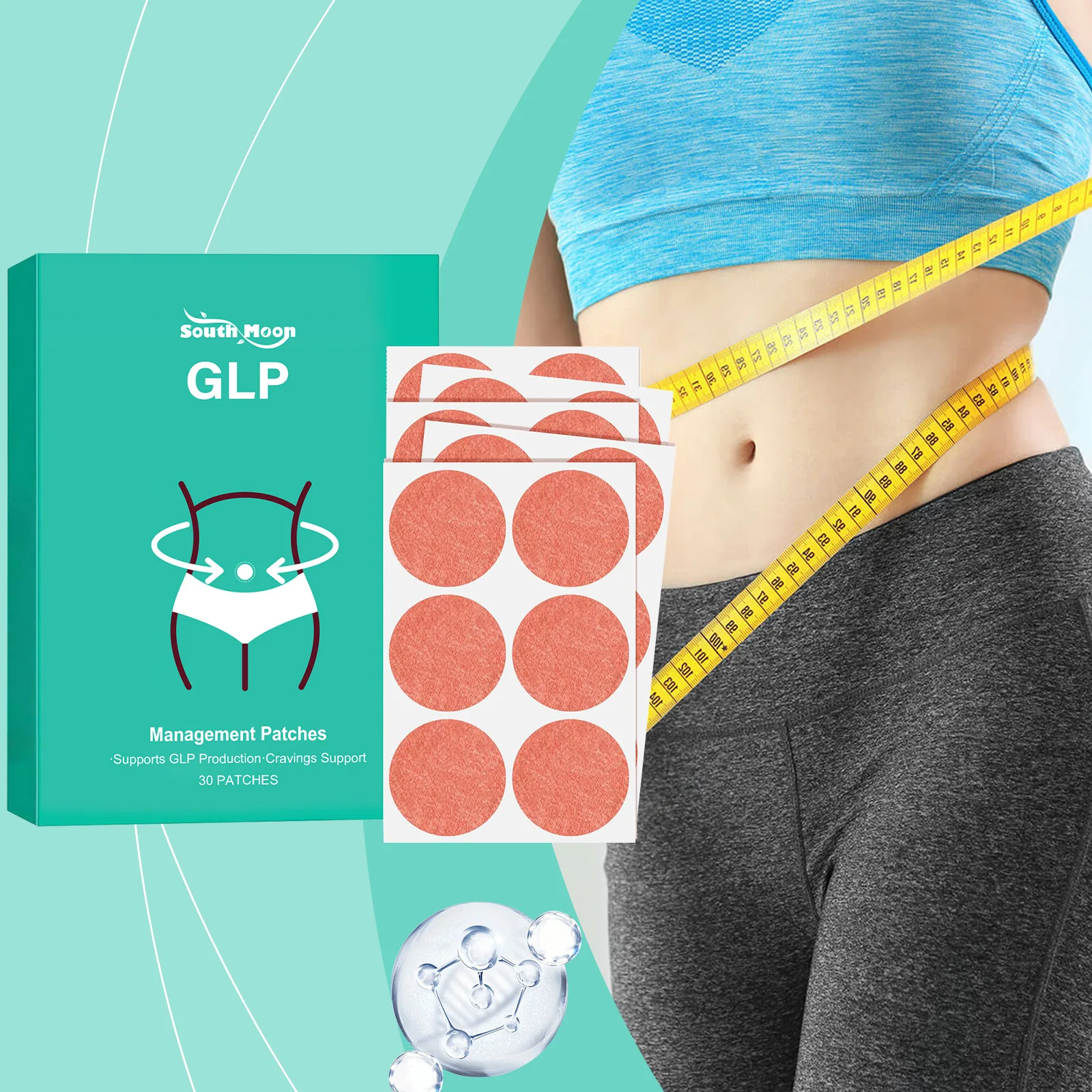

30 Patches Body Care Patch for Firming Abdomen Fat Burning Gentle Moisturizing Skin Firming Stickers One-Month Transformation