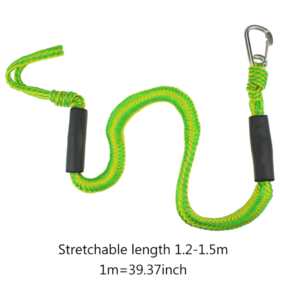 Kayak Boat Shock Absorbe Secure Strap Dock Line Bungee Jet With 316 Stainless Steel Clip Ski Rope For Boats Kayak Watercraft