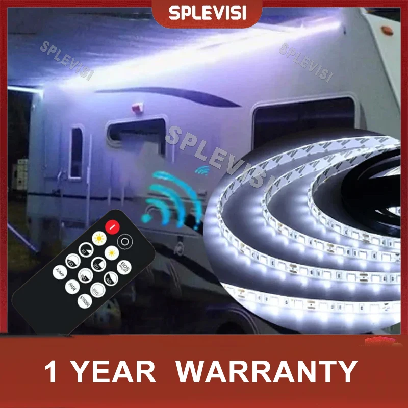 RV Awning Lights Underglow Led Lighting Kit , Waterproof Awning Strip Lights for Camper Motorhome Travel Trailer Canopy