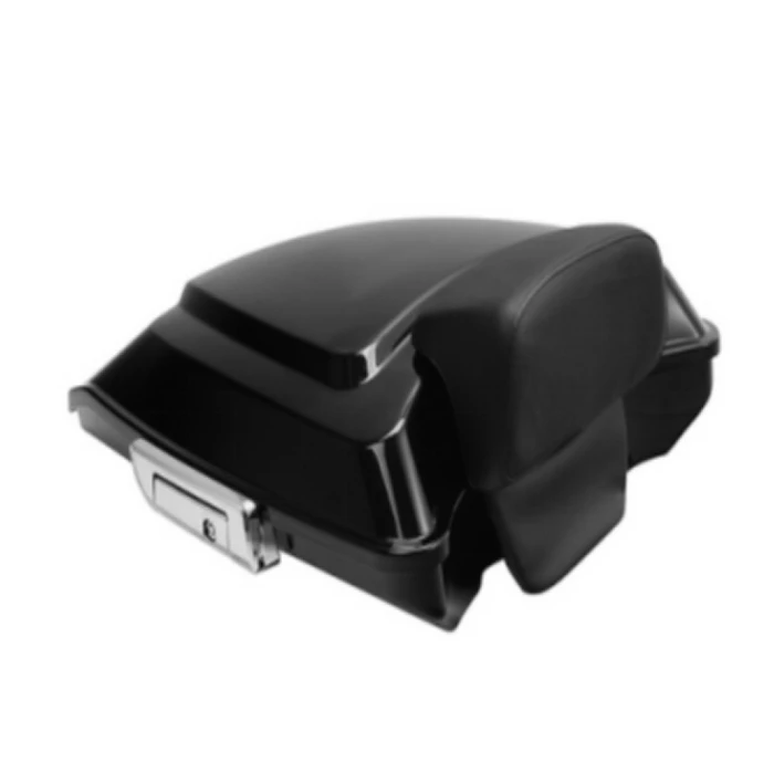 

Motorcycle Pack Trunk Tail Box With Backrest for Harley Touring Electra Glide CVO Road King Street Glide Road Glide 2014-23