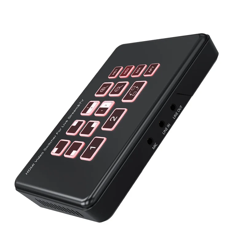 2 Way Video Switcher For Live Streaming 2 In 1 Out For Capture Card 1080P60HZ