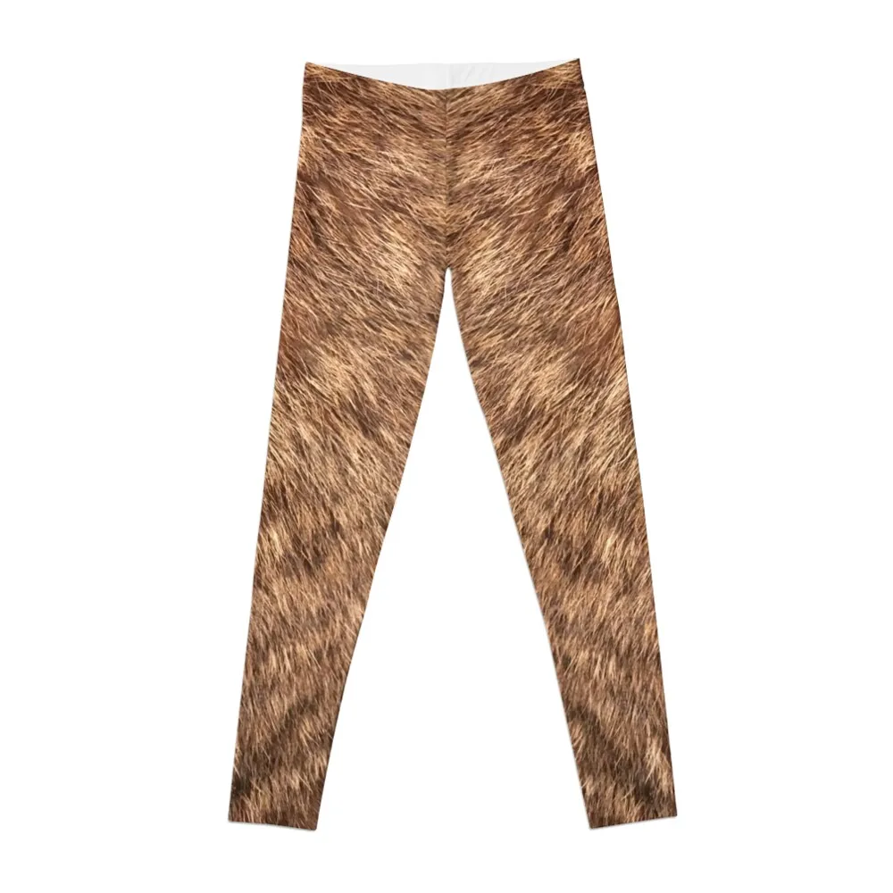 Realistic Plush Kitty Fur Leggings Women's sportswear Women's trousers Womens Leggings