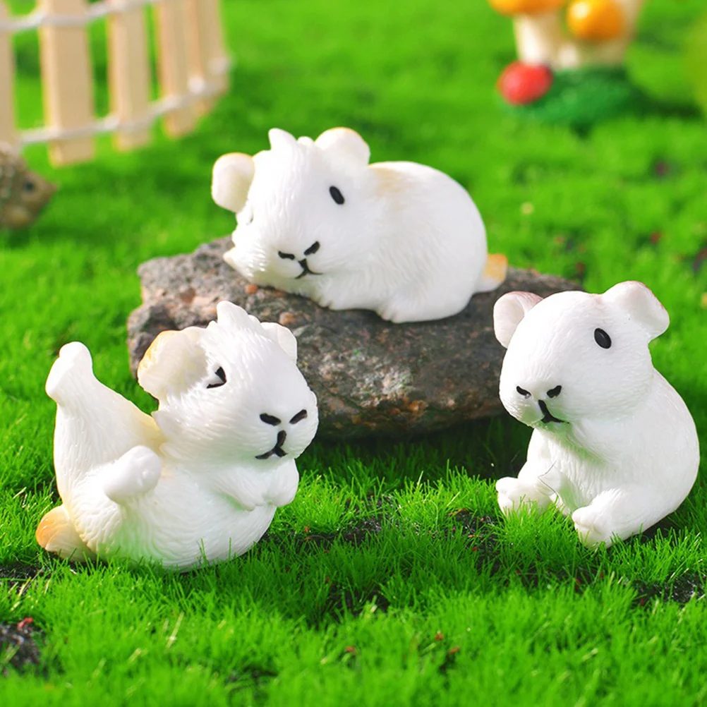 6 stks Micro Landschap Cavia Decoraties Miniatuur Hars Voor Tuin Buiten Bureau Bloempot Landschapsarchitectuur Ornament Stress Relief